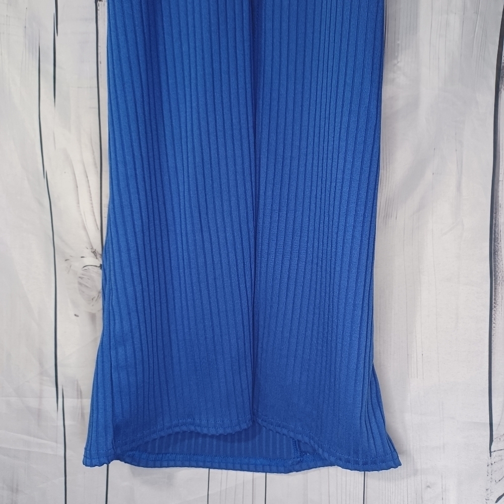 PrettyLittleThing Royal Blue Maxi Bodycon V-Neck Dress - Picture 10 of 11